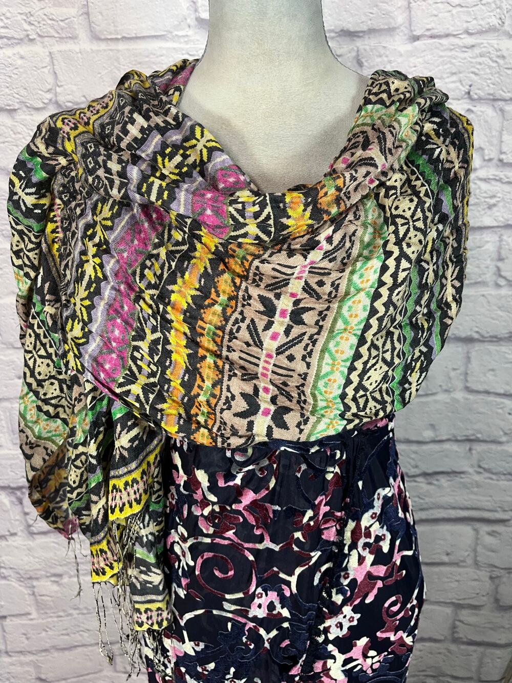 Feathers by Tolani Silk Scarf/Wrap
